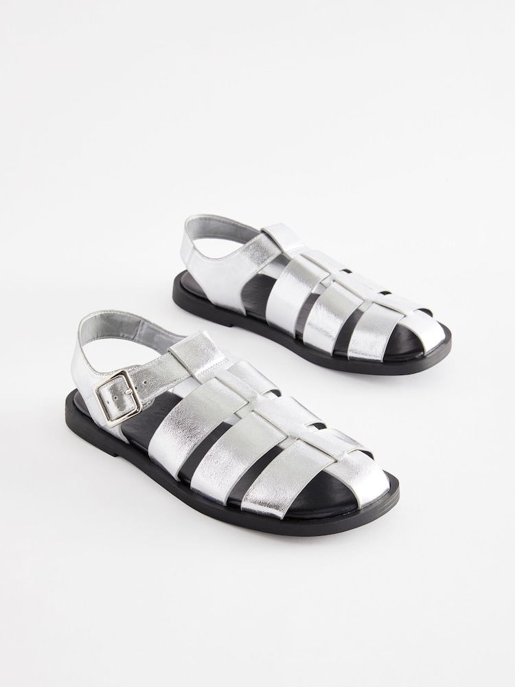 Silver Forever Comfort® Fisherman Sandals - Image 1 of 1