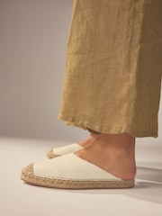 White Forever Comfort® Espadrille Mules - Image 3 of 10