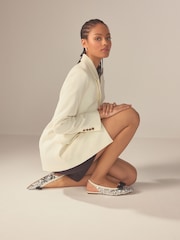 Silver Forever Comfort® Sequin Bow Slingback Shoes - Image 3 of 10