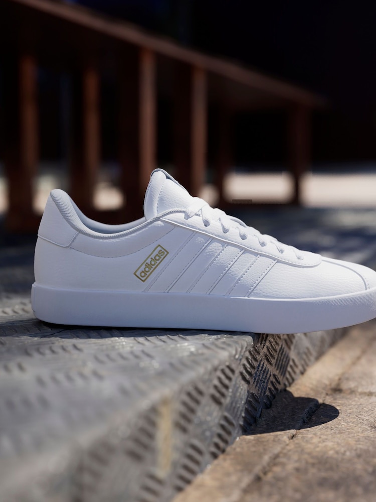adidas White VL Court 3.0 Trainers - Image 2 of 17