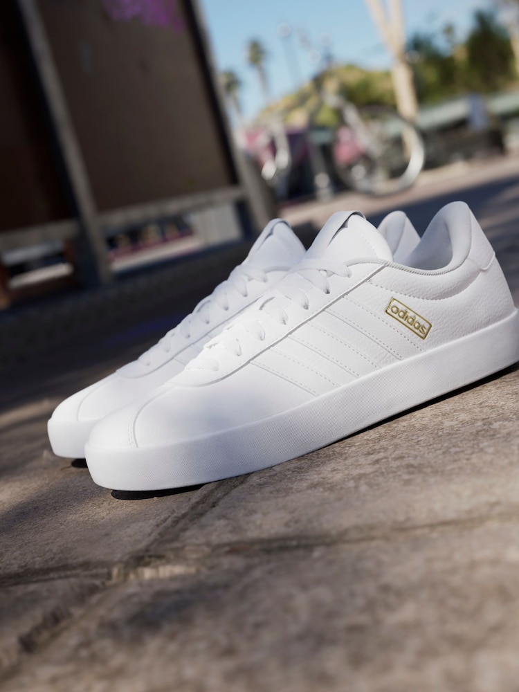 adidas White VL Court 3.0 Trainers - Image 7 of 17