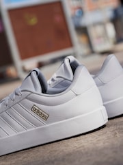 adidas White VL Court 3.0 Trainers - Image 8 of 17