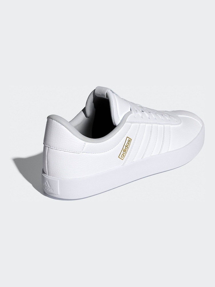 adidas White VL Court 3.0 Trainers - Image 9 of 17