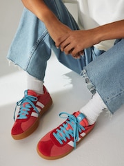 adidas Red Marun VL Court 3.0 Trainers - Image 1 of 14