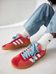 adidas Red Marun VL Court 3.0 Trainers - Image 5 of 14