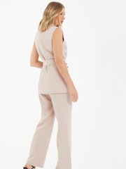 Quiz Cream Tailored Trousers - Image 3 of 5