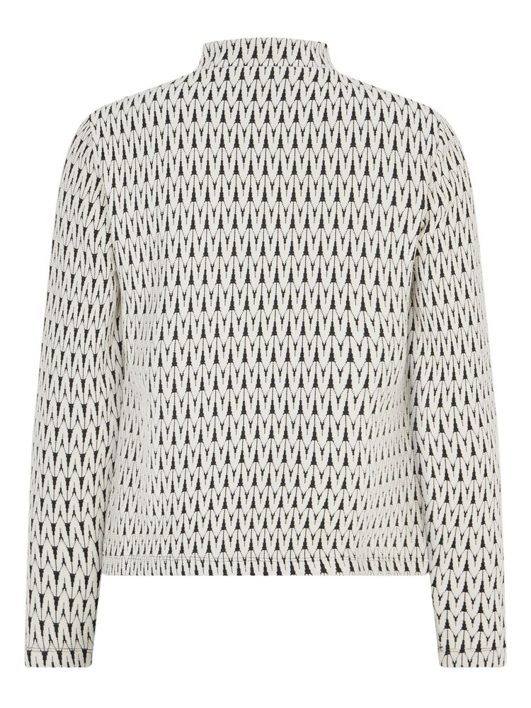 Mint Velvet White Jacquard Zip Top - Image 2 of 3