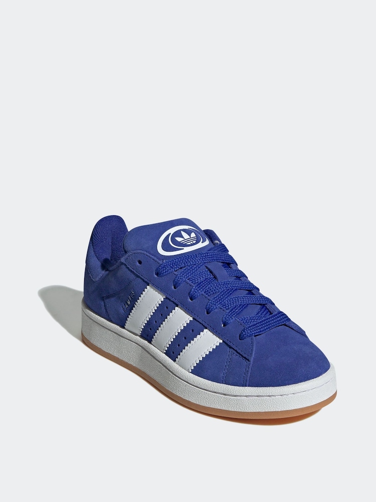 adidas Originals Blue/White Campus 00s Lace Junior Trainers - Image 3 of 9