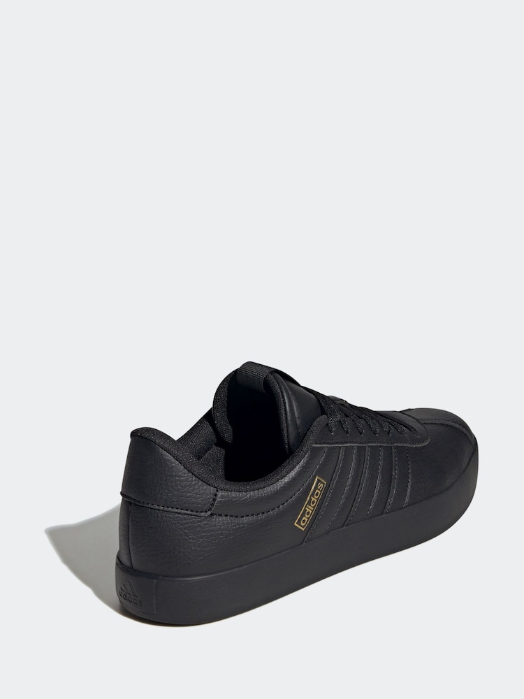 adidas Black VL Court 3.0 Trainers - Image 4 of 9