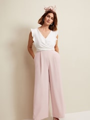 Phase Eight Pink Ayla Ruffle Jumpsuit - Image 1 of 7