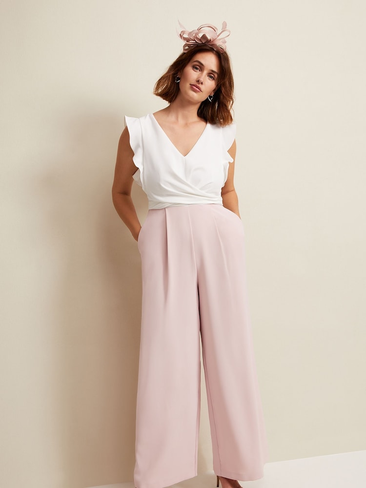 Phase Eight Pink Ayla Ruffle Jumpsuit - Image 1 of 7