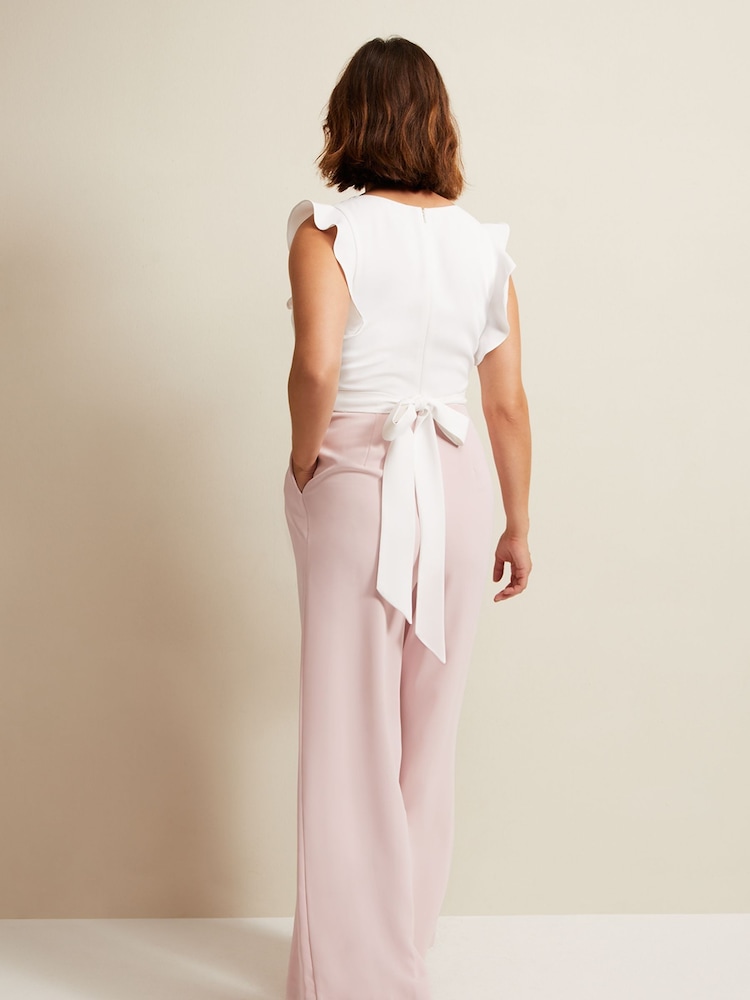 Phase Eight Pink Ayla Ruffle Jumpsuit - Image 2 of 7