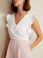 Phase Eight Pink Ayla Ruffle Jumpsuit - Image 5 of 7