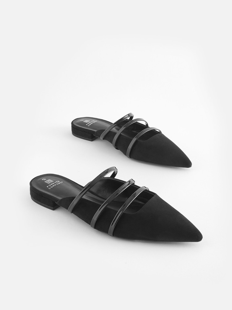 črna - Forever Comfort® Point Toe Strappy natikač - Slika 1 iz 6 črna - Forever Comfort® Point Toe Strappy natikač - Slika 1 iz 6
