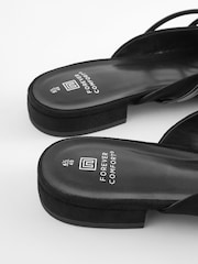 črna - Forever Comfort® Point Toe Strappy natikač - Slika 6 iz 6