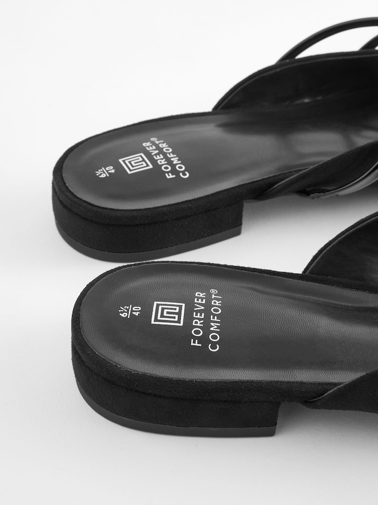 črna - Forever Comfort® Point Toe Strappy natikač - Slika 6 iz 6 črna - Forever Comfort® Point Toe Strappy natikač - Slika 6 iz 6