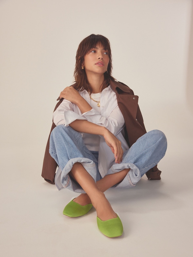 Green Forever Comfort® Square Toe Mules - Image 2 of 7 Green Forever Comfort® Square Toe Mules - Image 2 of 7
