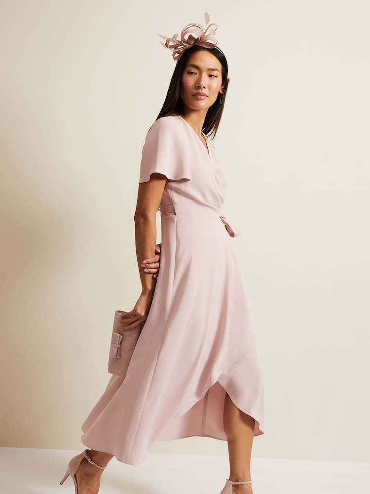 Phase Eight Baby Pink Petite Julissa Wrap Dress - Image 1 of 6