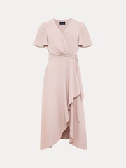 Phase Eight Baby Pink Petite Julissa Wrap Dress - Image 6 of 6