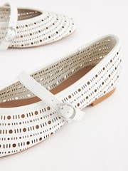 White Forever Comfort® Lasercut Mary Jane Shoes - Image 5 of 6
