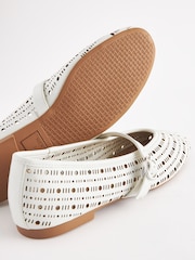 White Forever Comfort® Lasercut Mary Jane Shoes - Image 6 of 6