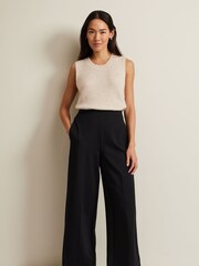 Phase Eight Black Ponte Mila Wide Leg Trousers - Image 1 of 7