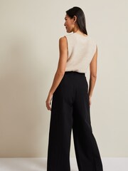 Phase Eight Black Ponte Mila Wide Leg Trousers - Image 2 of 7