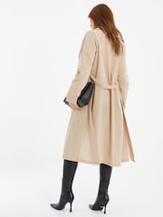 Quiz Natural Trench Coat With Tie Waist - Image 2 of 4