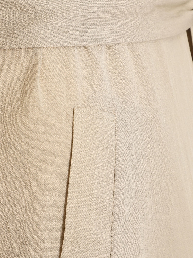 Quiz Natural Trench Coat With Tie Waist - Image 4 of 4