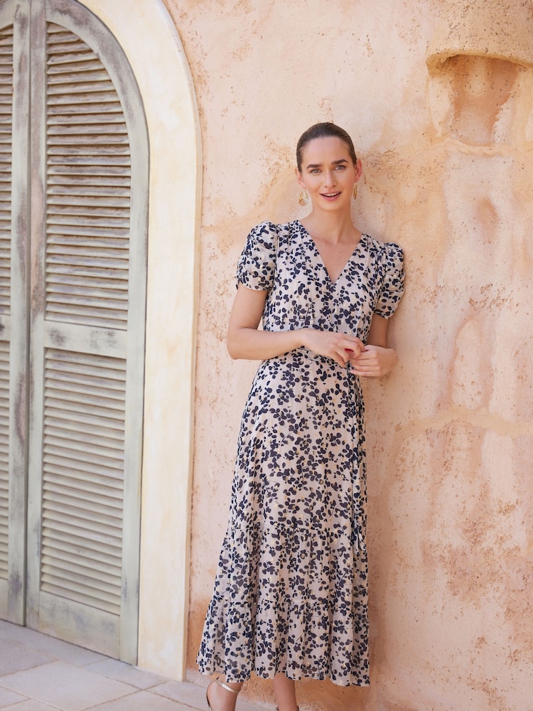 Phase Eight Black Multi Floral Amy Midi Dress - Image 1 of 8