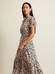 Phase Eight Black Multi Floral Amy Midi Dress - Image 4 of 8