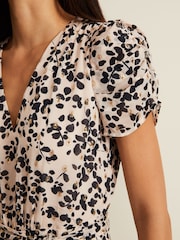Phase Eight Black Multi Floral Amy Midi Dress - Image 7 of 8