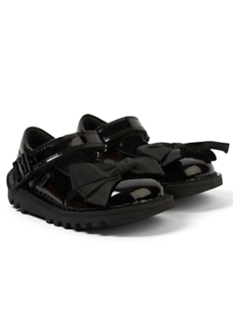 Kickers Black MJ Bow Patent Shoes - Image 1 of 6