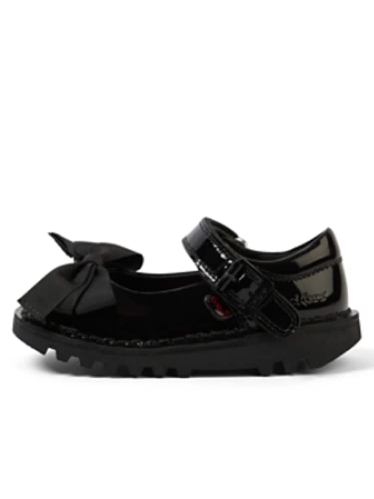 Kickers Black MJ Bow Patent Shoes - Image 2 of 6