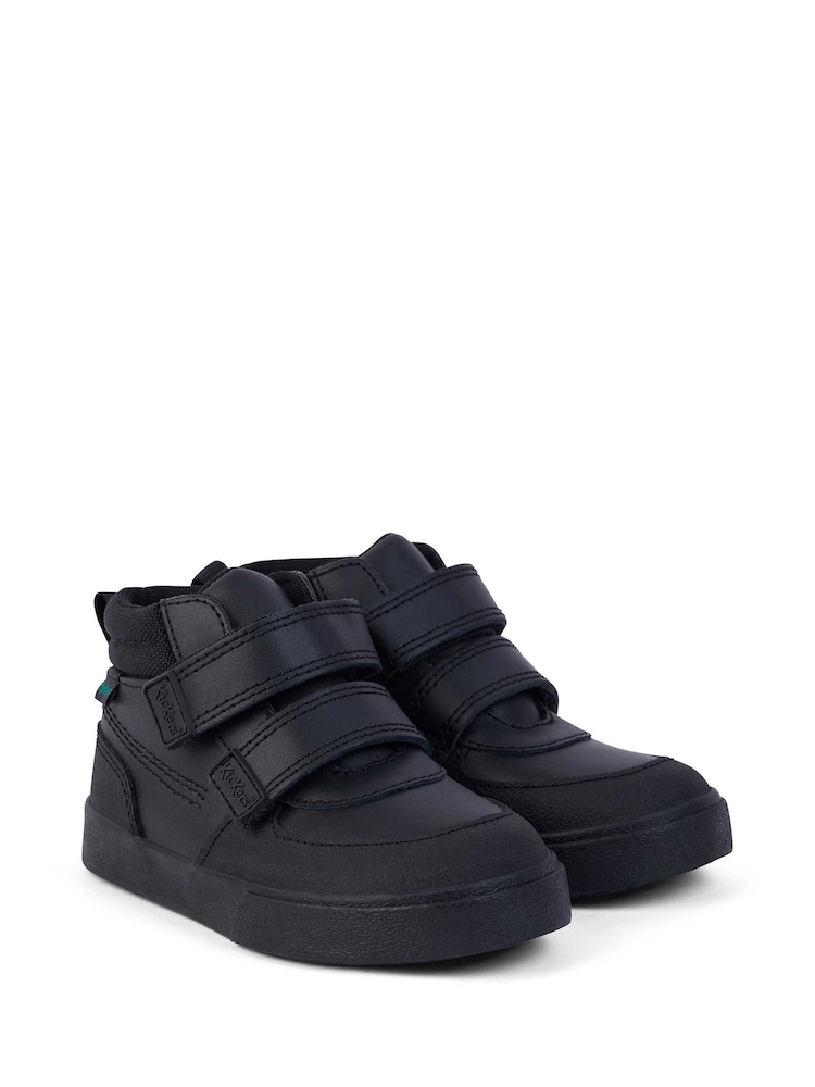 Kickers Black Tovni Scuff Hi Leather Trainers - Image 2 of 5