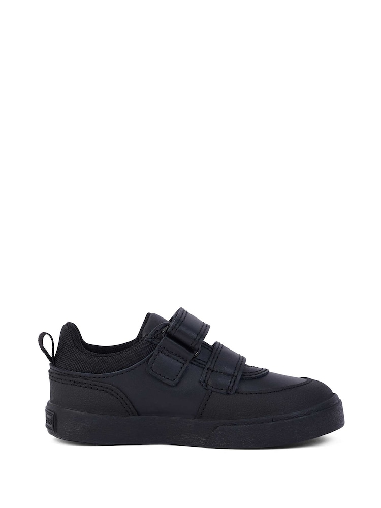 Kickers Black Tovni Scuff Lo Leather Trainers - Image 1 of 5