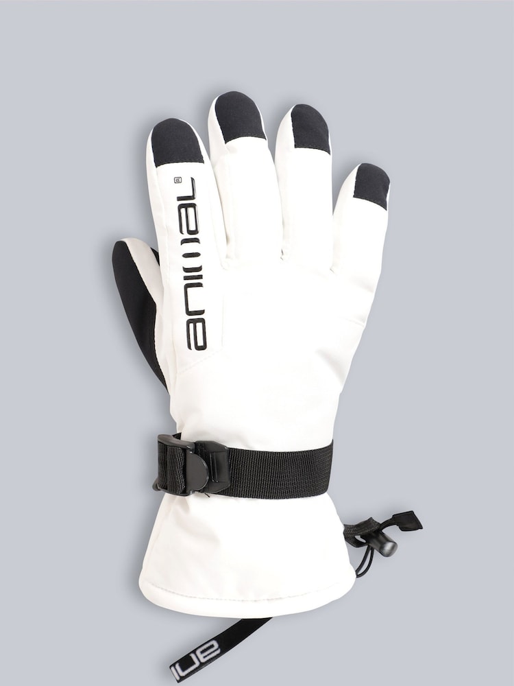Animal White Womens Flow Snow Gloves - Image 2 of 6
