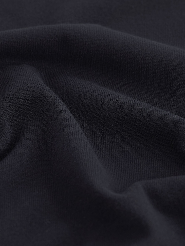 Noir - Coupe classique Cotton Rich Col rond Pull - Image 4 of 7
