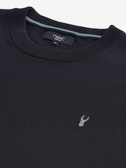 Black Stag Logo Regular Fit Cotton Rich Crew Jumper - Image 7 of 7