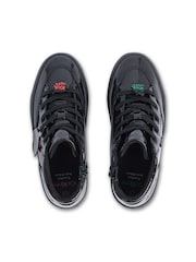 Kickers Black Tovni Stack Hi Flower Patent Trainers - Image 5 of 5