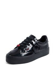 Kickers Black Tovni Stack Lo Flower Patent Trainers - Image 4 of 7