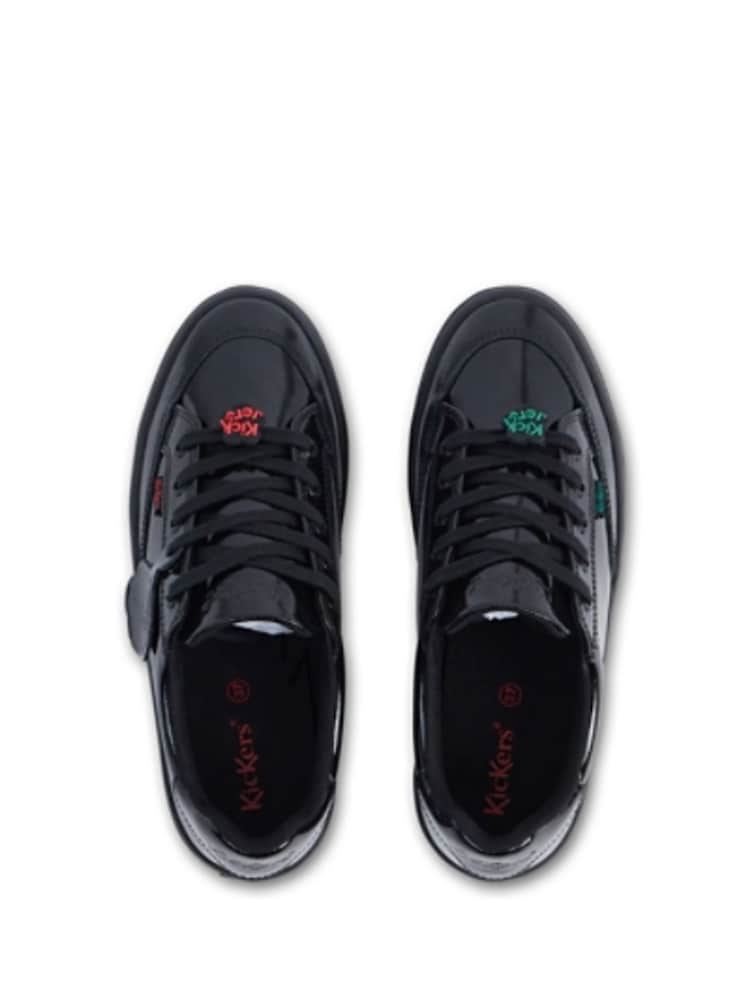 Kickers Black Tovni Stack Lo Flower Patent Trainers - Image 7 of 7