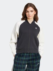 adidas Originals Black Adicolour Classics Trefoil Colleague Jacket - Image 1 of 6
