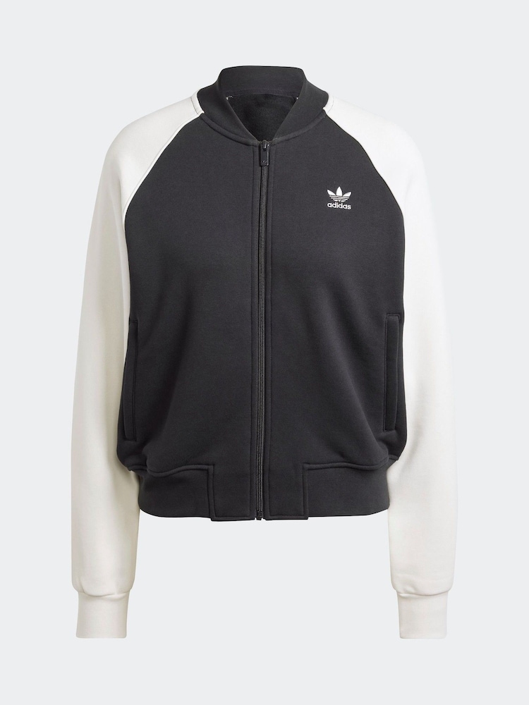 adidas Originals Black Adicolour Classics Trefoil Colleague Jacket - Image 6 of 6