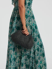 South Beach Black Dumpling Clutch Cross-Body Strap Bag - Image 2 of 3