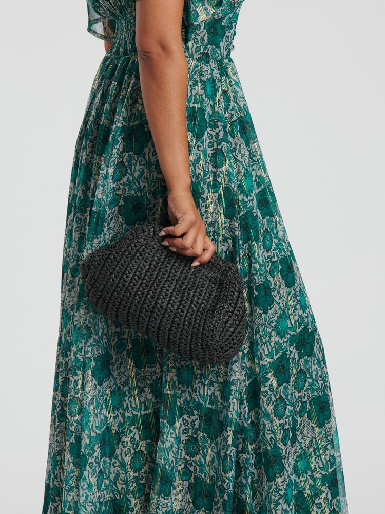 South Beach Black Dumpling Clutch Cross-Body Strap Bag - Image 2 of 3