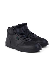 Kickers Black Tovni Hi Mix Mesh Leather Trainers - Image 1 of 5