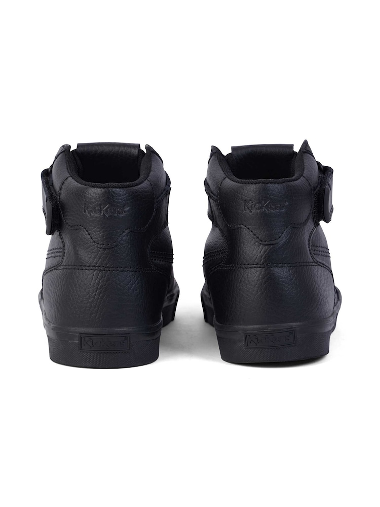 Kickers Black Tovni Hi Mix Mesh Leather Trainers - Image 2 of 5
