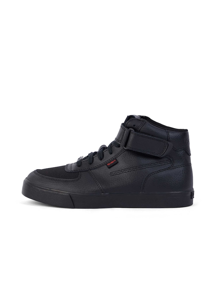 Kickers Black Tovni Hi Mix Mesh Leather Trainers - Image 5 of 5