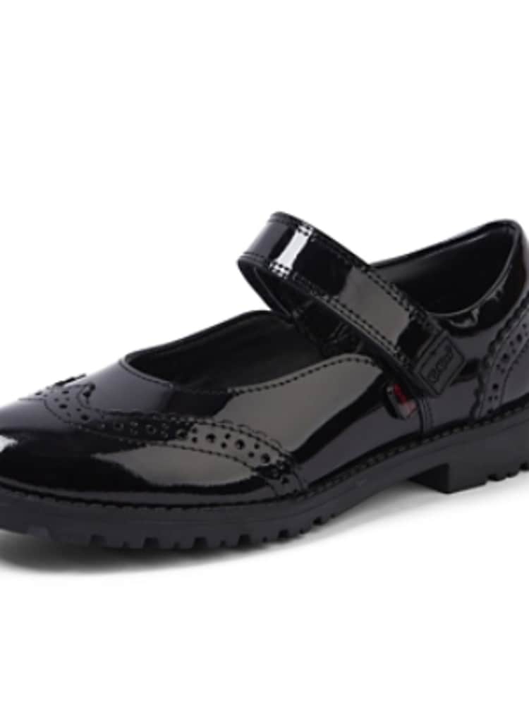 Kickers Black Lachly MJ Brogue Patent Shoes - Image 5 of 5